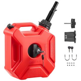 Fuel Container, 1.3 Gallon, Gas Can with Spout and Lockable Bracket, 15 L/min Max Flow Rate, Secure & Leak-proof
