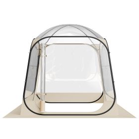 Pop up Sports Tent, 72x72 in Clear Bubble Tent for 2-4 Persons, Waterproof Outdoor Pod with Floor Mat & Top Cover