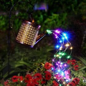 1   2pcs Watering Can Lights, Copper Solar Garden Lights For Outdoor  Pathway  Yard Deck  Lawn Patio (Option: 1Pcs)