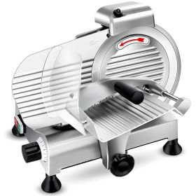 Meat Slicer Machine,8.5/10 Inch Commercial Meat Slicer, 240W Frozen Meat Cheese Deli Slicer,Premium Chromium-plated Steel Blade Semi-Auto Foody S (Option: 85inch)
